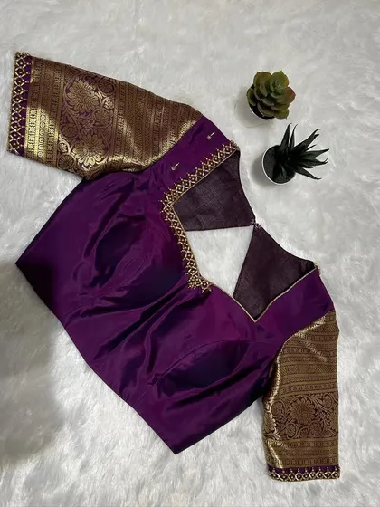 Purple reign with a side of bead drama. This blouse isn’t stitched, it’s sculpted for the spotlight.