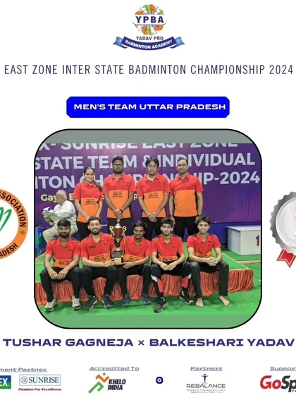 The Uttar Pradesh Men's Team, featuring my players, as runners-up at the East Zone Inter-State Team Championship.