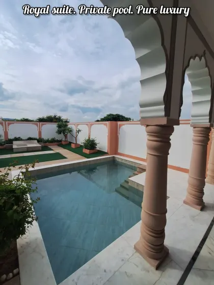 The stunning private pool attached to a royal suite at Buena Vista. This highlights one of the most exclusive features of the resort, perfect for destination weddings or intimate getaways.
