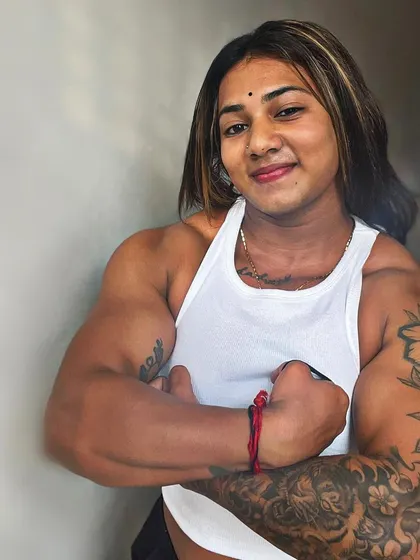 A simple, confident pose showing my physique. This is the result of a disciplined lifestyle.