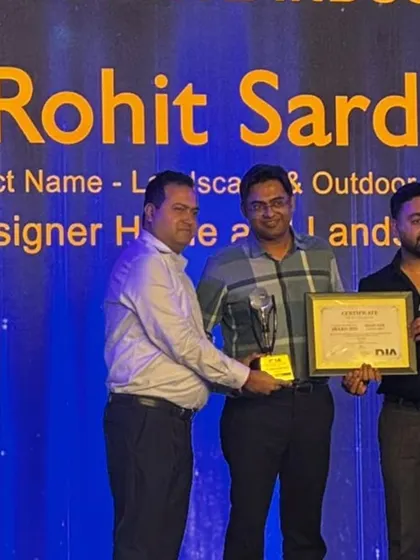 It was a proud moment for our founder, Rohit Sarda, to accept the award for Best Integrated Landscaping Company. We are grateful to the architects and designers who voted for us.