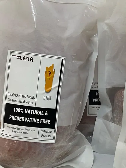 Each batch of Tilapia is packed in our simple, clear packaging, guaranteeing it's 100% natural and preservative-free.