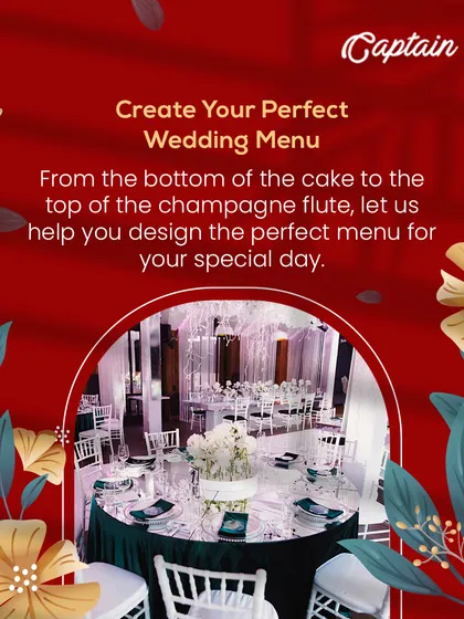 From the wedding cake to the champagne flutes, I help you design the perfect menu for your special day. This image of a beautifully set reception table shows the elegance I bring to your event.