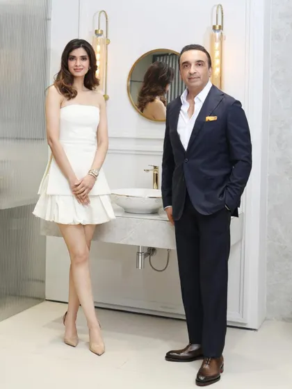 Diana Penty and Chirag Parekh together. I capture key moments between celebrities and brand leaders at launch events.