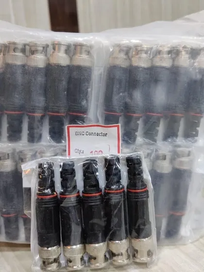 Bags of BNC connectors, showing I buy in bulk to have parts ready.