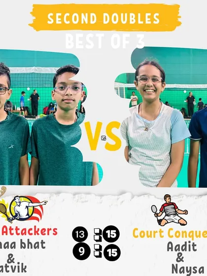 A Second Doubles match from Day 1. The Court Conquerors show their strength in doubles.