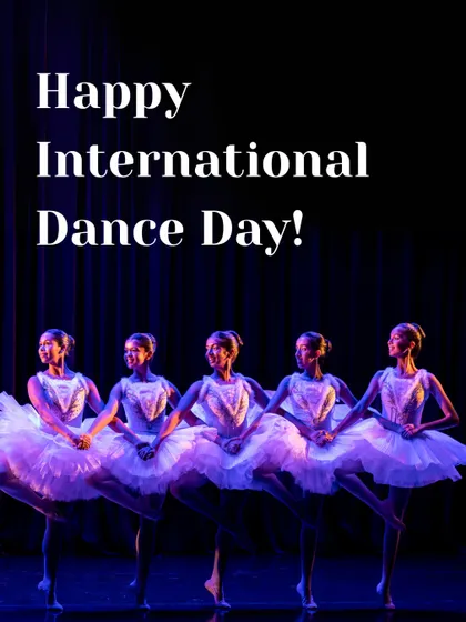 We celebrate International Dance Day by showcasing the beauty and discipline of classical ballet, represented here by our cygnets from "Swan Lake."