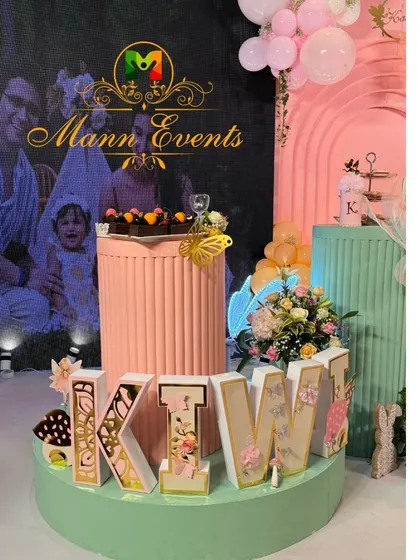 I believe the devil is in the details, and these custom-designed name blocks for Kiwi's party are a perfect example. Each letter was meticulously crafted with floral and artistic details to match the whimsical theme, turning a name into a beautiful centerpiece.