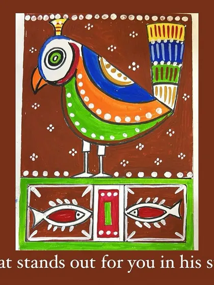 What stands out for you in Jamini Roy's style? We love his use of bold lines and flat, vibrant colors.