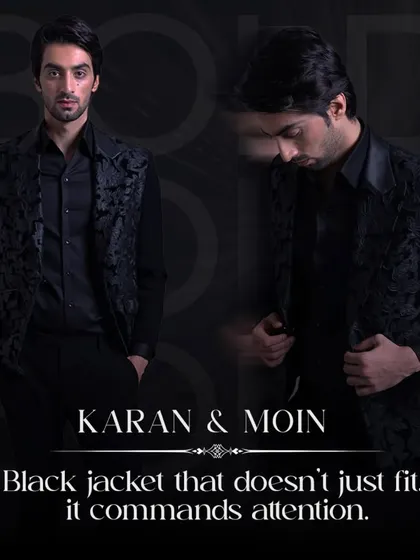 This black velvet waistcoat doesn't just fit, it commands attention. The intricate floral embroidery offers the perfect balance of edgy and refined for a standout look.