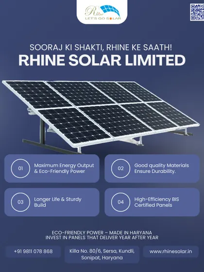 Sooraj ki shakti, Rhine ke saath. Our high-efficiency BIS certified panels are made with quality materials for a longer life and sturdy build.