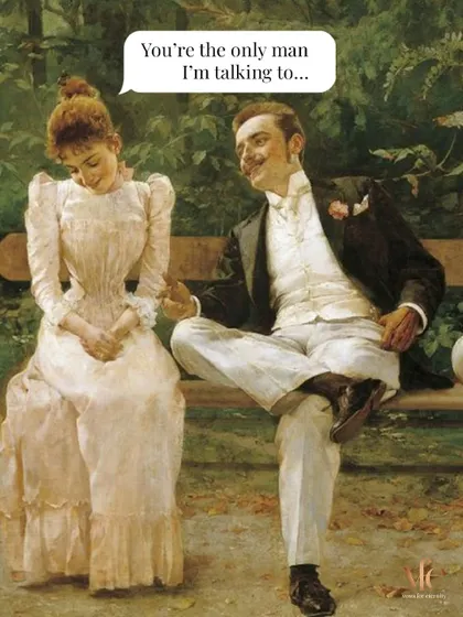 The classic line, "You're the only one I'm talking to," feels as disingenuous now as it might have then. I foster an environment of honesty and clear intentions from the start.