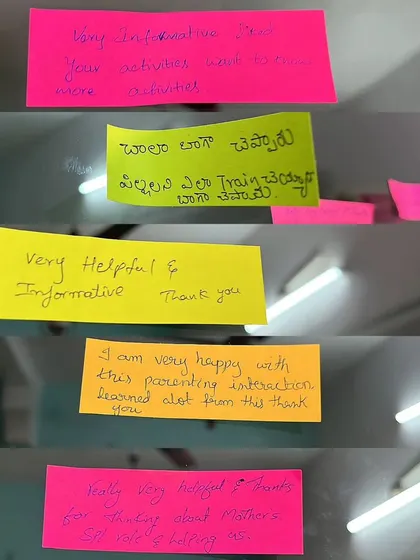 Some of the lovely feedback I received from parents after the session. Notes like "Very Helpful & Informative" make all the hard work worthwhile.