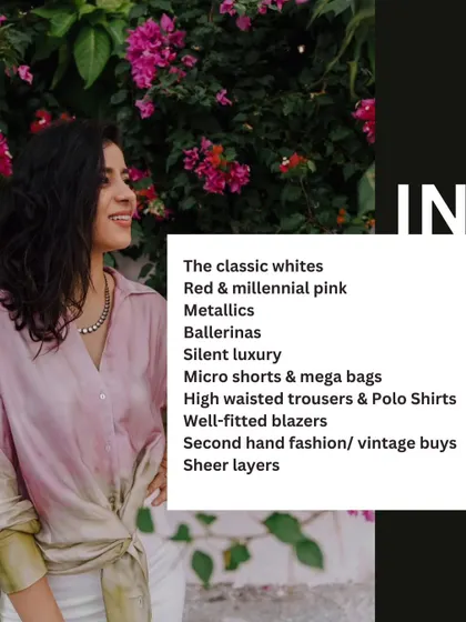 A closer look at my fashion "INs" for 2024. I'm loving classic whites, metallics, silent luxury, and the return of ballerinas and well-fitted blazers.