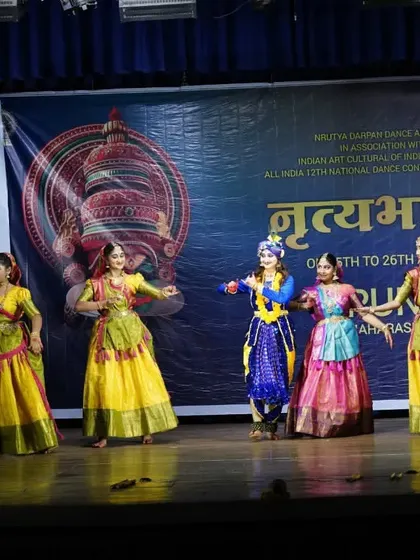 Extensive photo series from our production "Prema Vinod," presented at the Nrutyabharat national contest, highlighting the storytelling of Krishna and the Gopis.