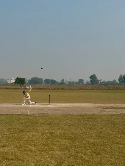 Sagar cuts the ball for another boundary.