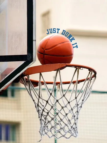 A basketball perfectly balanced on the rim before dropping in. In a world of jump shots, I teach you how to rise above with a powerful dunk.