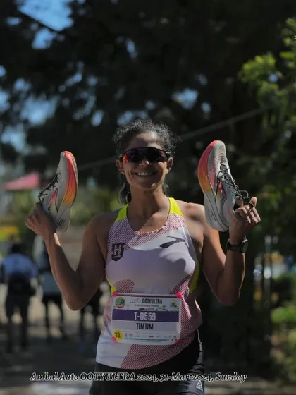 Another shot with the shoes that did the work at Ooty Ultra. A great day, a great race, and a result I'm proud of.