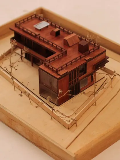 Another angle of the Holiday Home model.