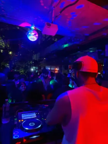 Another shot from behind the console, showing my constant connection with the audience.