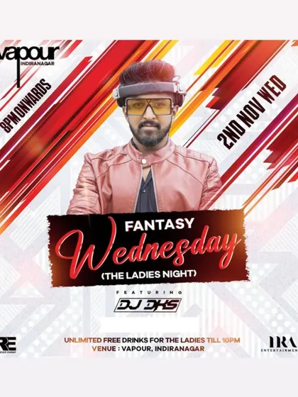 My 'Fantasy Wednesday' ladies night at Vapour is a midweek highlight. I provide the music, and the bar provides unlimited free drinks for ladies until 10 PM.