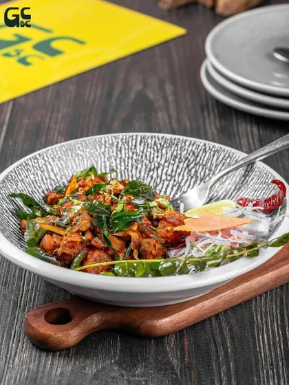 A taste of Kerala with our Mutton Ularthiyathu, a spicy and flavorful dry mutton dish.