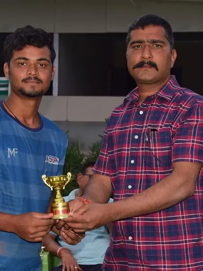 Player of the Series Piyush Karkor receiving his award during our successful Dehradun tour.
