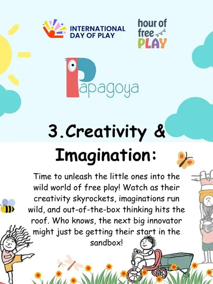 Creativity and imagination are at the heart of free play. In the sandbox or under a tree, children are constantly innovating, creating new worlds, and solving problems. Who knows, the next big idea might be getting its start right here.