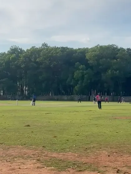 A wide shot of the practice match in progress, showing the professional setup we provide for our games.