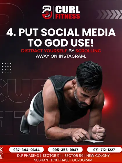 Plank tip number four: use social media. A little distraction by scrolling can make the time pass faster while you're holding a plank.