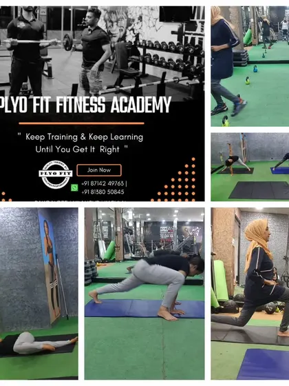 This collage captures the essence of our practical training philosophy: "Keep Training & Keep Learning Until You Get It Right." It shows students engaged in weight training, agility drills, and flexibility work.