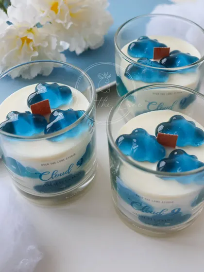Another look at the dreamy 'Cloud 9' candles. These are a limited run, so they are extra special.