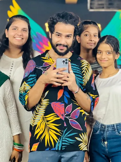 A close-up selfie with some of our senior students. We are a tight-knit community across all age groups.