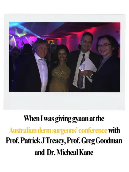 Another 2016 memory, giving gyaan at the Australian derm surgeons' conference with esteemed colleagues.