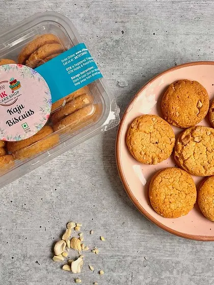 My kaju biscuits are a classic favorite. These melt-in-your-mouth cashew cookies are freshly baked to perfection every day.