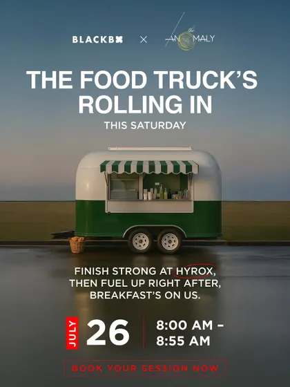 We combine hard work with community rewards. After a tough HYROX session, we're bringing in a food truck for a well-deserved breakfast on us.