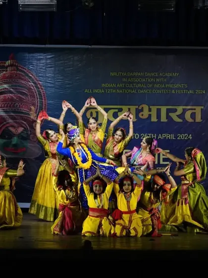Extensive photo series from our production "Prema Vinod," presented at the Nrutyabharat national contest, highlighting the storytelling of Krishna and the Gopis.
