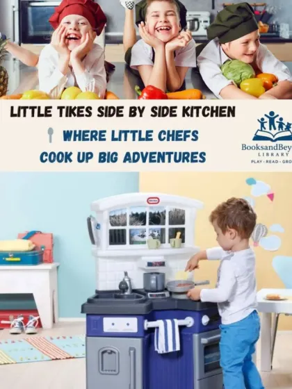 The Little Tikes Side-by-Side Kitchen is perfect for little chefs to cook up big adventures. It encourages cooperative play and helps build social skills as kids pretend to cook and share meals.