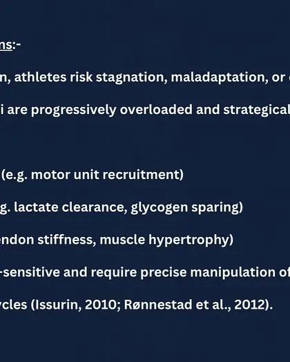Understanding why structured variation is crucial. This explains how periodization drives specific adaptations in neuromuscular efficiency, metabolic conditioning, and structural integrity like tendon stiffness.