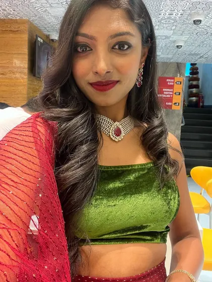 A close-up of my look for day two of the Bhima Jewellers launch, featuring some of their stunning jewellery.