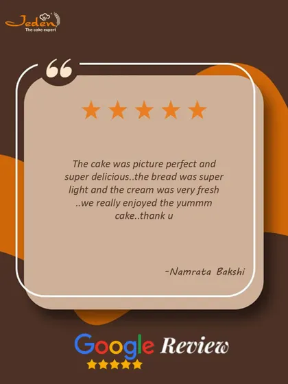 The cake was picture perfect and super delicious." We are thrilled you enjoyed the light cream and fresh bread of your yummy cake.
