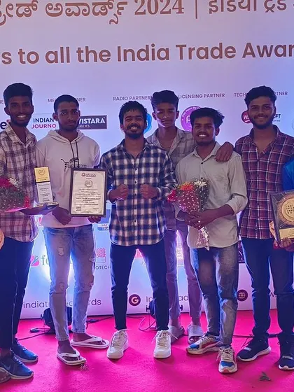 Our athletes and coaches celebrating after the India Trade Awards 2024.