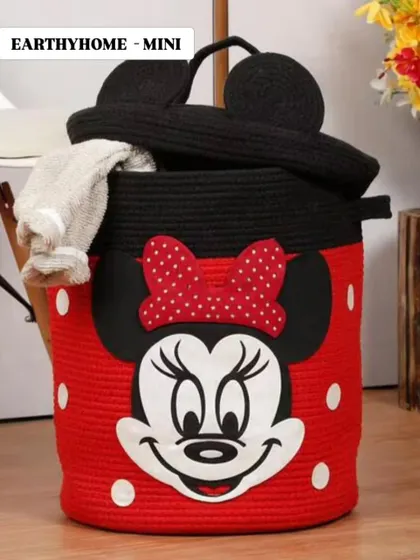 For the little Disney fan, our Minnie Mouse rope basket is a must-have. The iconic bow and polka dots make it a charming and functional decor piece.