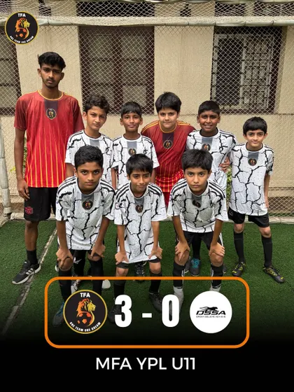 A dominant 3-0 win for our U11 squad over DSSA in the MFA YPL.