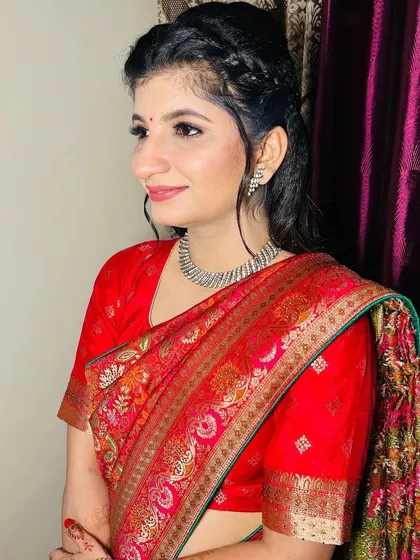 The bride looking radiant and happy. This is the kind of natural glam I love to create.