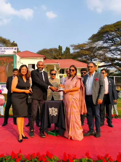The K.N. Chennabasappa Memorial Trophy is presented to the winning connections of Stellantis.