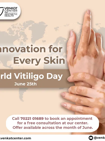 We believe in innovation for every skin type. On World Vitiligo Day, we reaffirm our commitment to providing advanced and compassionate care for those with vitiligo. Consult with our experts to learn about the treatment options available to you.