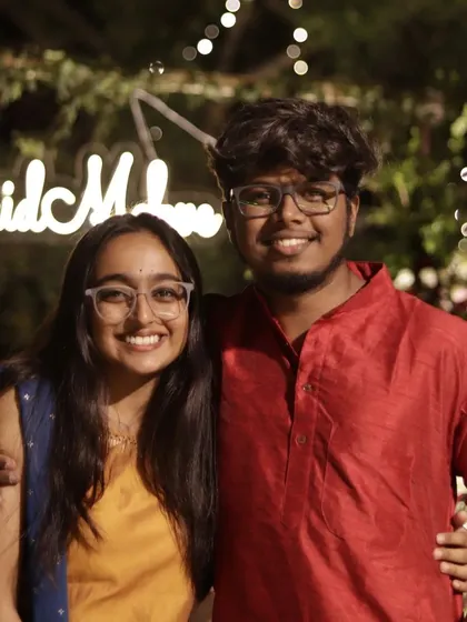 Sharing a happy moment with my bandmate and brother, Jaijeevan, at a wedding event. We are a family, and we love being a part of your family's celebrations.