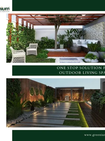 I specialize in creating beautiful, functional areas that enhance your home's outdoor space. This collage shows two examples of my work, perfect for creating a stunning retreat.