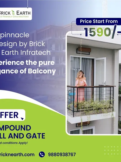 A simple and elegant balcony design. The railing is minimal to maximize the view, and we incorporated a built-in planter to make it easy to add greenery to the space.